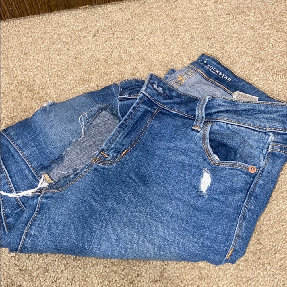 Distressed jeans